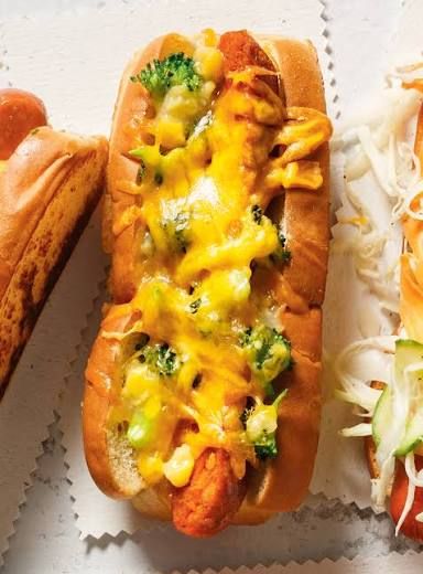 Hot dog steamé