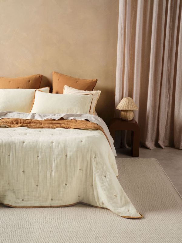 Linen House Somerset Cinnamon Coverlet Set: