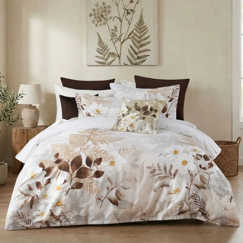 Bianca Jubilee Quilt Cover Set – Natural: Double