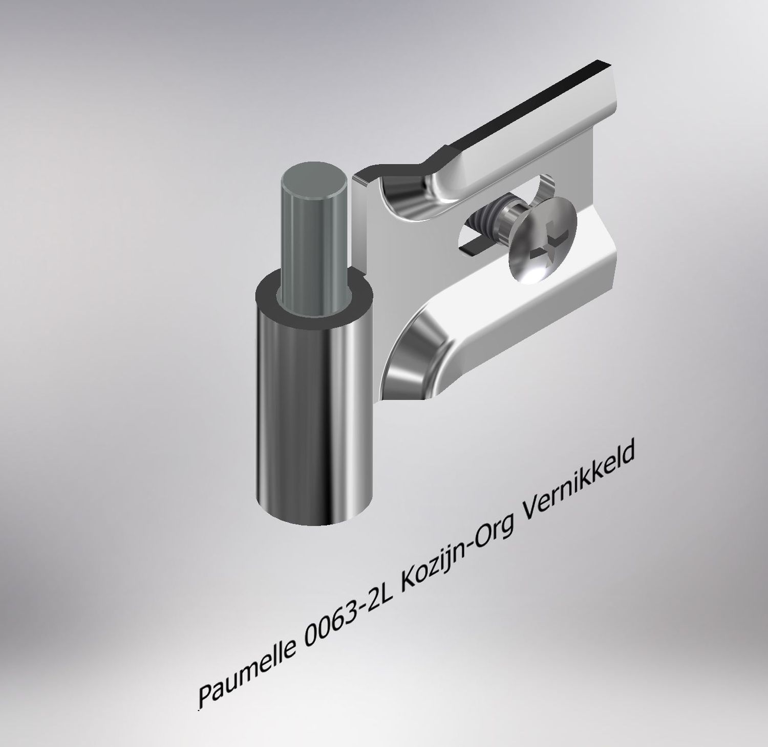 Paumelle 0063-2L, Kozijn-Org, Vernikkeld