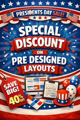 One Day Only 40% Off All Pre Designed Layouts Ends at Midnight Tonight