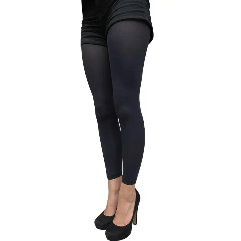 Malka Chic By Wild Curves: Black Footless 50 Denier Side