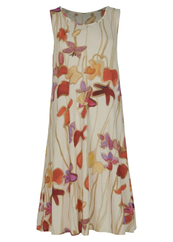 Kozan By Wild Curves: Tencel Viscose Cody Dress In Floret Art Kozan By Wild Curves: Tencel Viscose Cody Dress In Floret Art Front