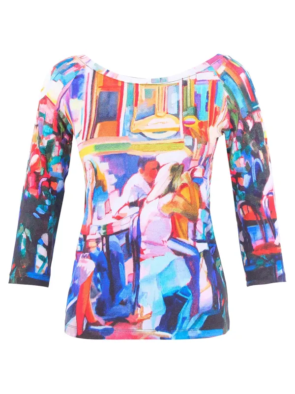 Dolcezza By Wild Curves: Friday Nights Art Top Dolcezza By Wild Curves: Friday Nights Art Top Front