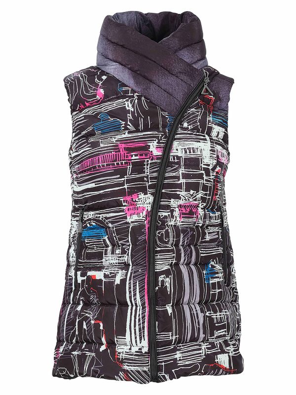 Dolcezza By Wild Curves: Trevi Art Long Puffer Vest (76841) Dolcezza By Wild Curves: Trevi Art Long Puffer Vest (76841) Front