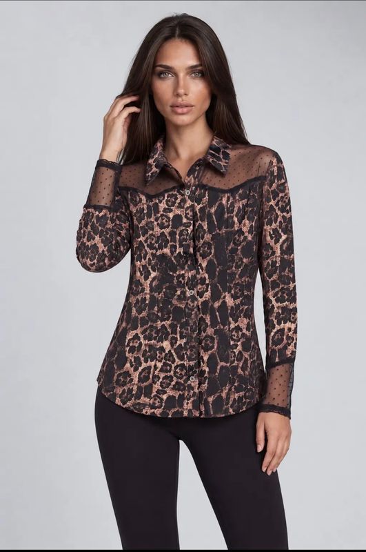 Adore By Wild Curves: Leo Soft Knit Printed Blouse