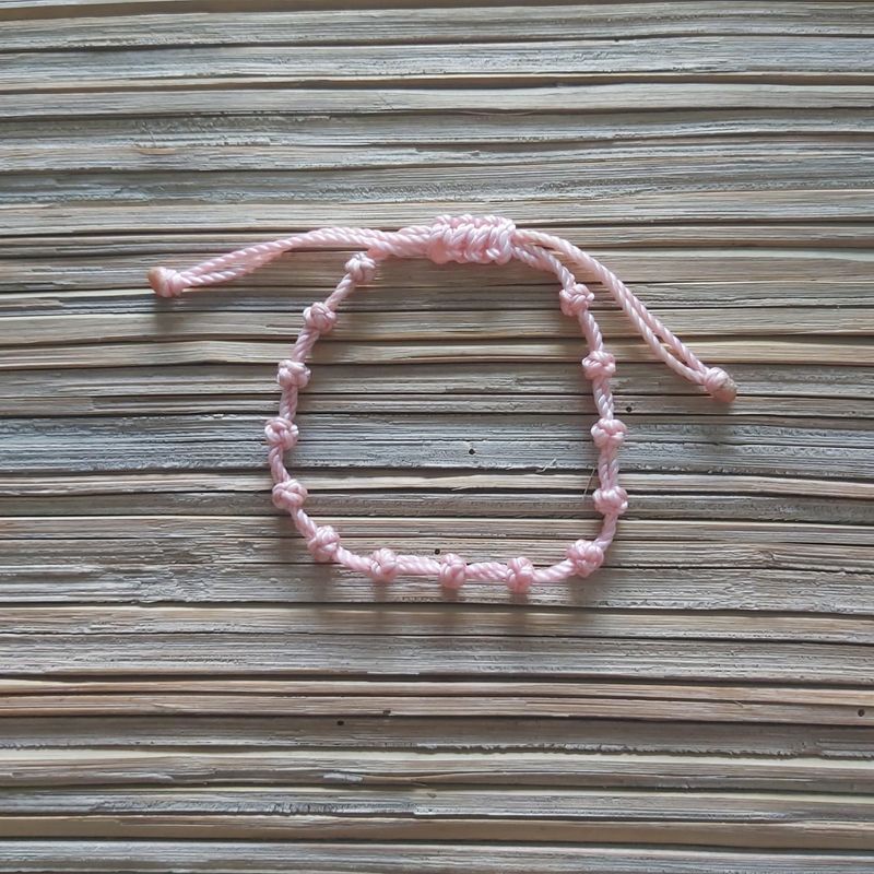 Knotted Bracelet: Light Pink