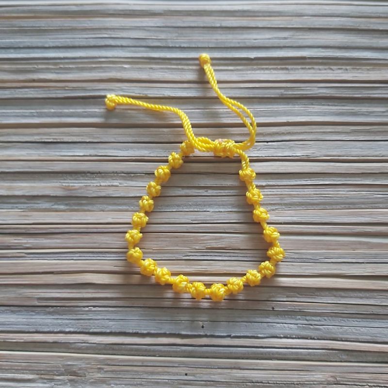 Knotted Bracelet: Yellow