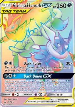 Greninja &amp; Zoroark GX (UNB 222) - Poor - EN