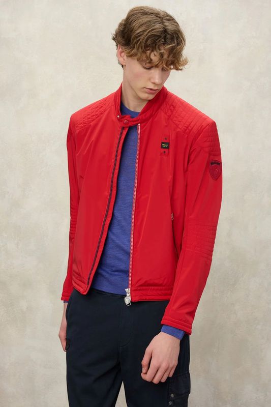 BLAUER BIKERJACKE THAYER