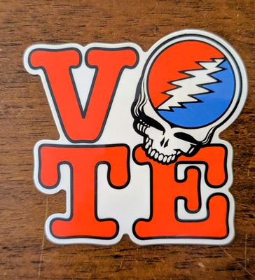 VOTE Your Face sticker - 4 inches