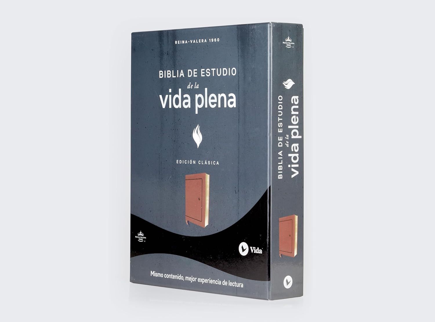 Biblia de estudio de la vida plena RVR60, Edición clásica, Leathersoft dos tonos Café, Comfort Print (Free Shipping)