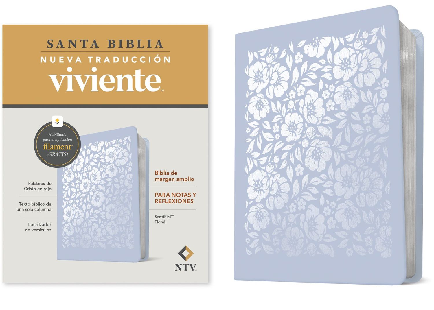 Biblia ntv  de margen amplio con Filament  Floral (Free Shipping)
