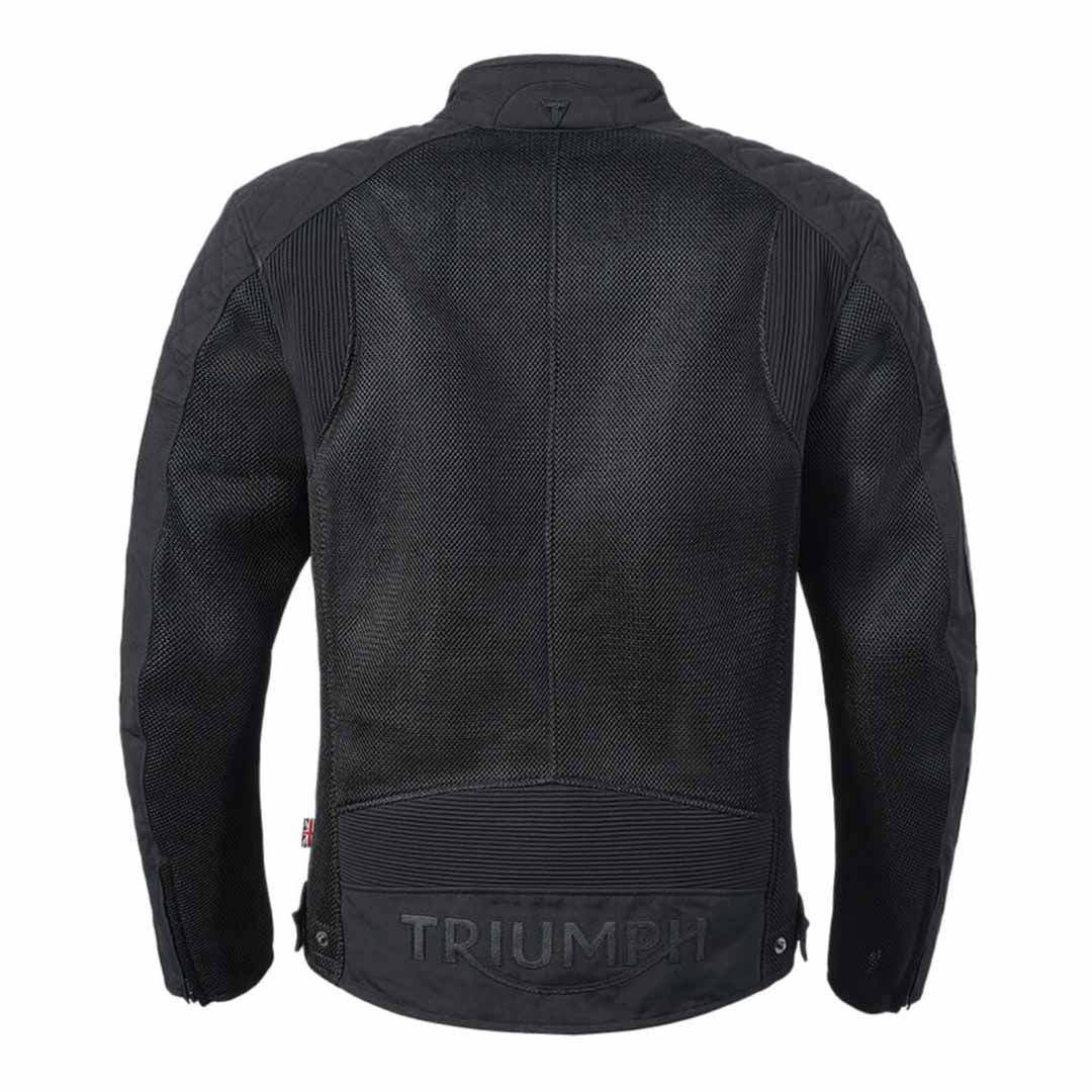 Triumph Braddan Black Retro Mesh Motorcycle Jacket - MTES25301