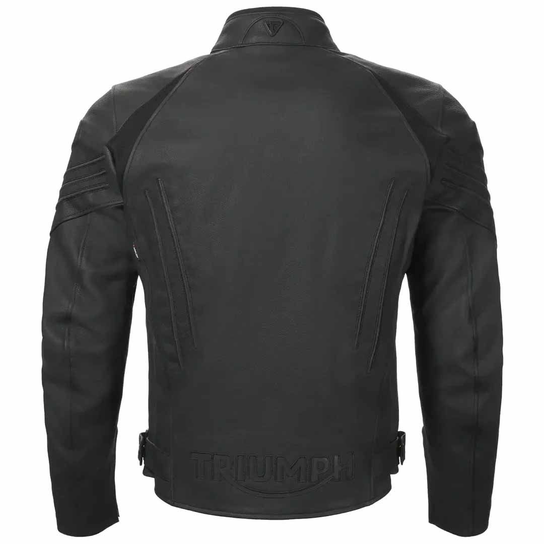 Triumph Sabre Black Leather Motorcycle Jacket - MLES26003