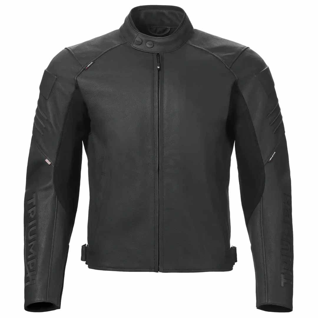 Triumph Sabre Black Leather Motorcycle Jacket - MLES26003