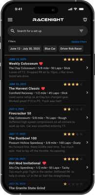 RaceNight - The Ultimate Mobile Setup App