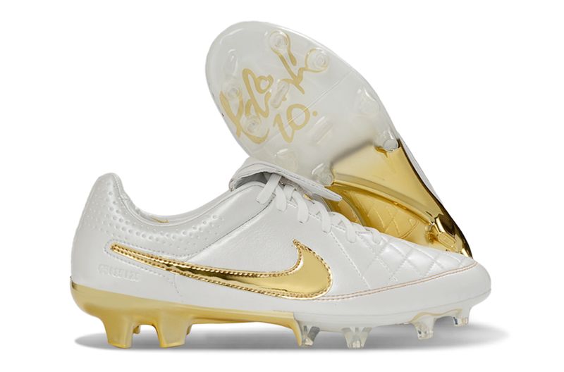 Chuteira Campo NIKE Tiempo Legend R10 Touch Of Gold Dourado - Branco Chuteira Campo NIKE Tiempo Legend R10 Touch Of Gold Dourado - Branco