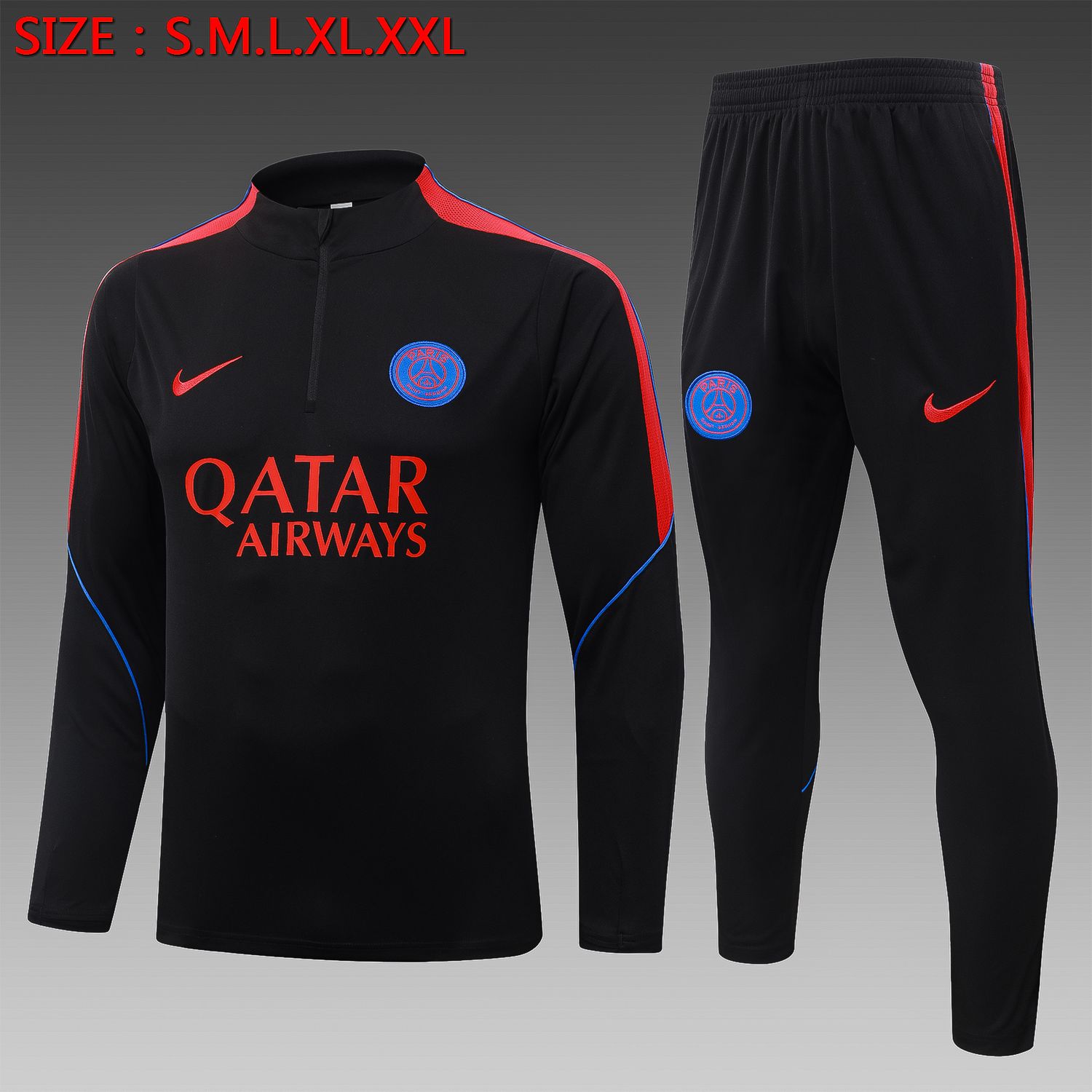 Conjunto de Treino PSG Jaqueta + Calça 2026/2027 Meio Zíper Conjunto de Treino PSG Jaqueta + Calça 2026/2027 Meio Zíper