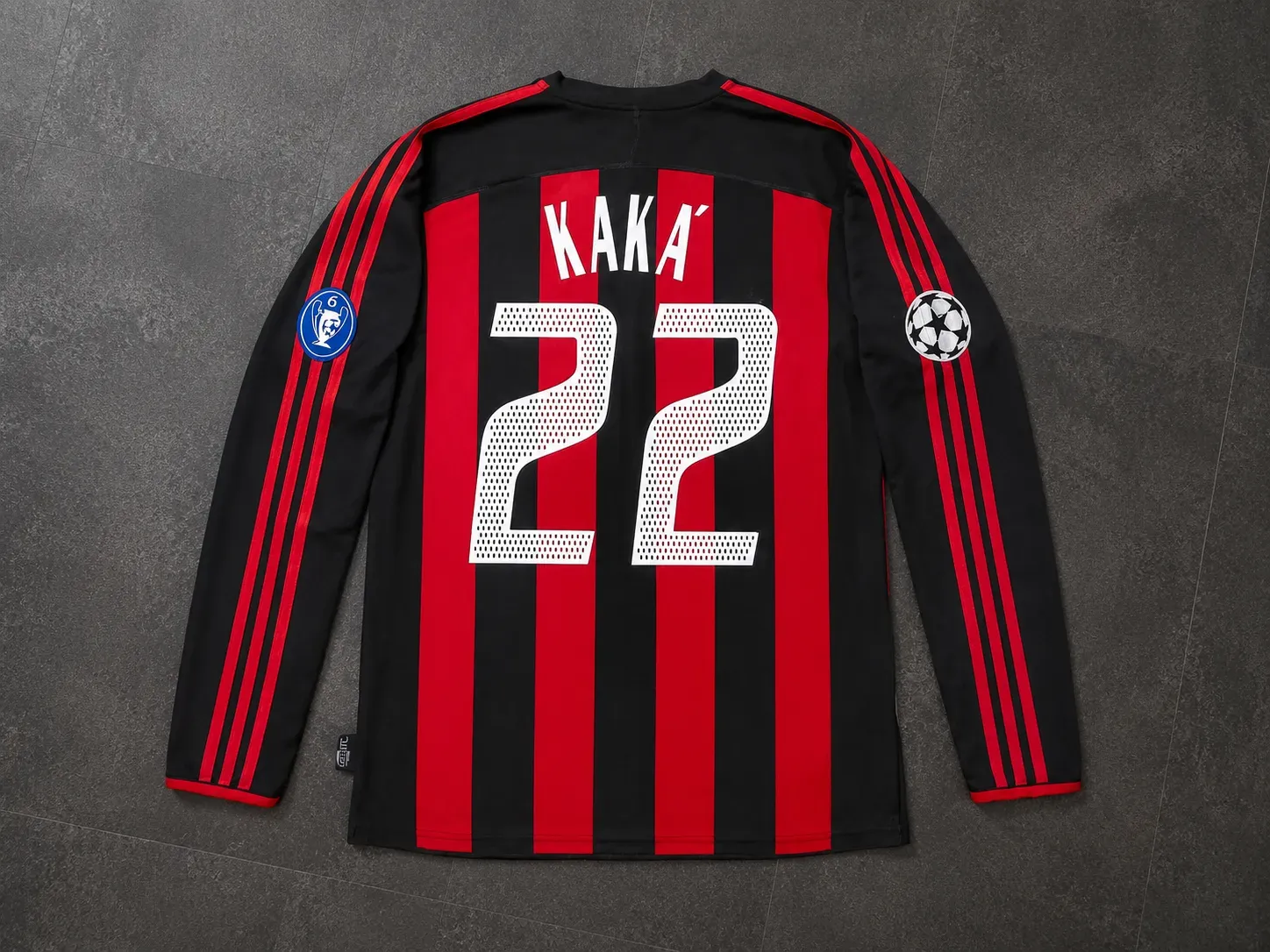Camisa Milan 22003 2004 Manga Longa KAKA 22 Camisa Milan 22003 2004 Manga Longa KAKA 22