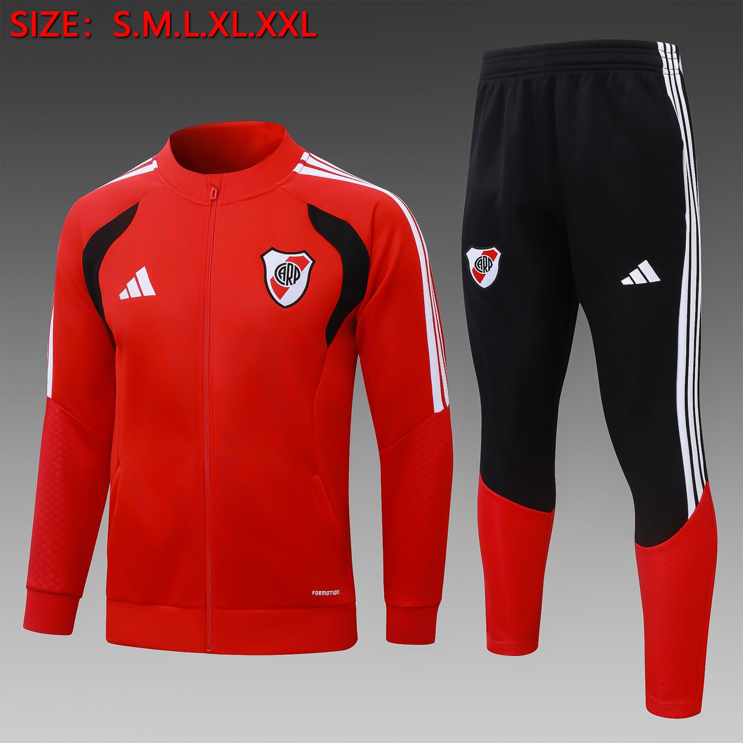 Conjunto River Plate 2026/27 Blusão e Calça - Treino Masculino - com Zíper Conjunto River Plate 2026/27 Blusão e Calça - Treino Masculino - com Zíper