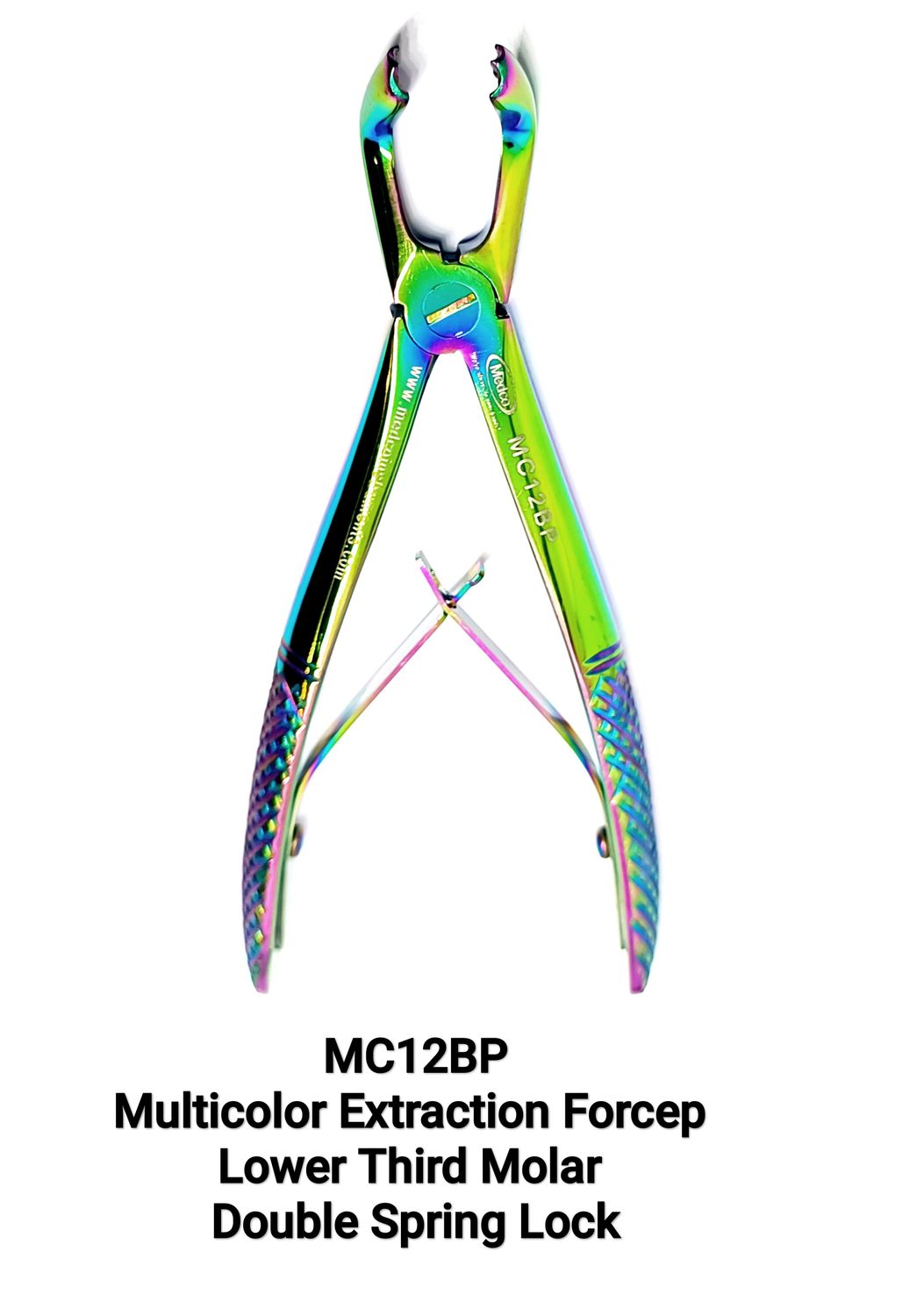 Extraction Forceps Small Lower Third Molar Double Springs Multicolor