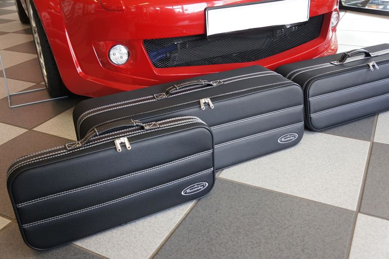 Roadsterbag  luggage set Mazda MX-5 NC with Silverwhite stitching