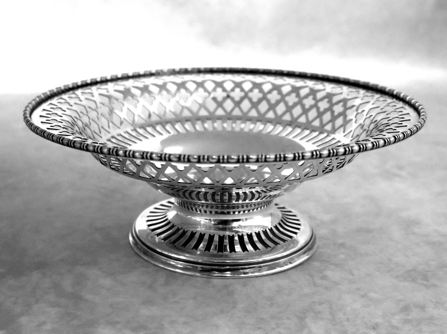 Birks Sterling Silver 6.5” Pierced Pedestal Bon Bon Compote 191g – No Mono