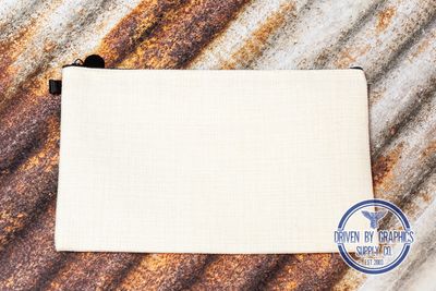 Poly-Linen Zipper Handbag | 9.25" x 6"