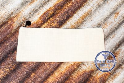 Poly-Linen Zipper Pencil Bag | 9.25" x 4"