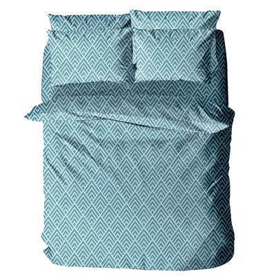 Σετ Σεντόνια Υπέρδιπλα με Λάστιχο Menta 500 Blue - Sunshine