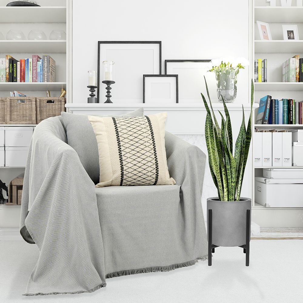 Ριχτάρι Τριθέσιο Βαμβακερό 4802 Γκρι - Ilis Home