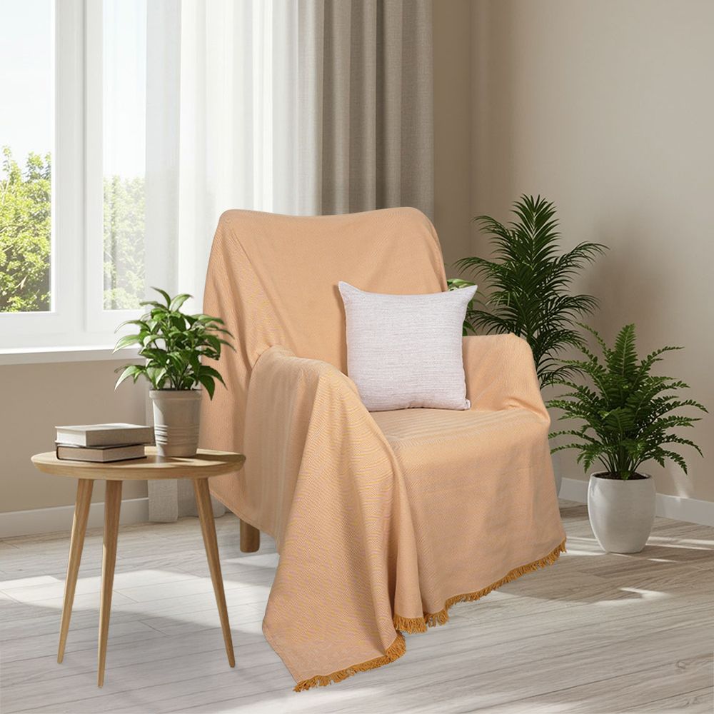 Ριχτάρι Τριθέσιο Βαμβακερό 4802 Κίτρινο - Ilis Home