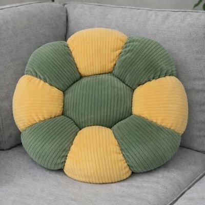 Μαξιλάρι με Γέμιση Λουλούδι Πράσινο/Κίτρινο 35 εκ.