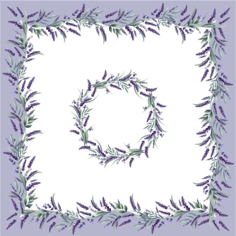 Τραβέρσα Αλέκιαστη Τυπωτή Des 07 Λεβάντα