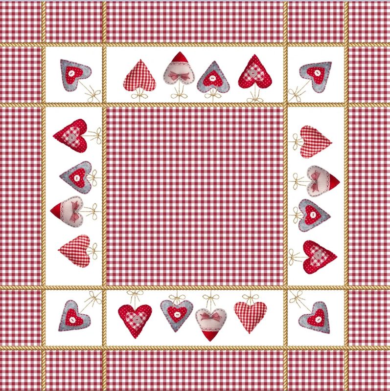 Τραβέρσα Αλέκιαστη Τυπωτή Des 04 Καρδιές