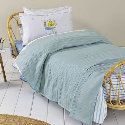 Κουβέρτα Πικέ Μονή Dune Blue - Nima Home