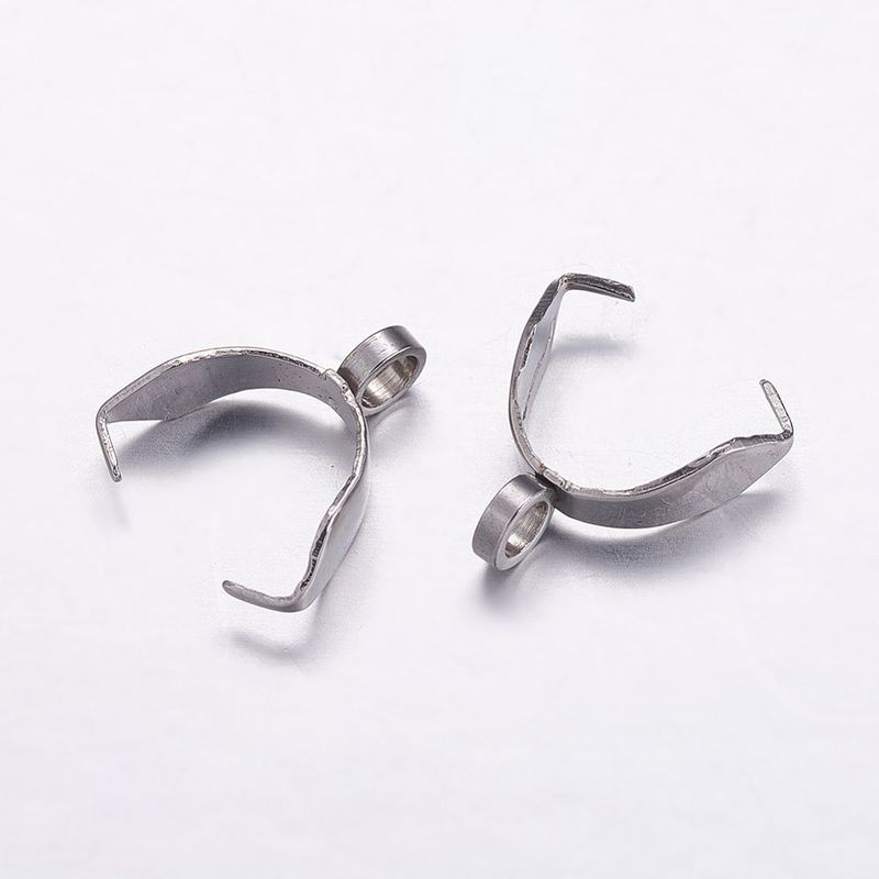 10 x Stainless Steel Bails, 11x10x4mm