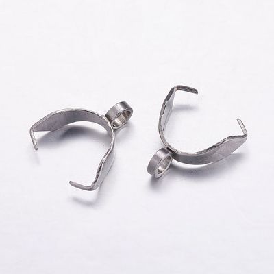10 x Stainless Steel Bails, 11x10x4mm