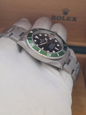 Rolex Submariner Date 16610LV Watch 'Kermit' - 2004 with 2020 Rolex Service Card
