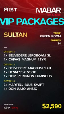 SULTAN $2590 - Deposit