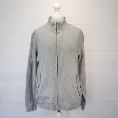 Jasper Conran Grey Cotton Zipped Cardigan