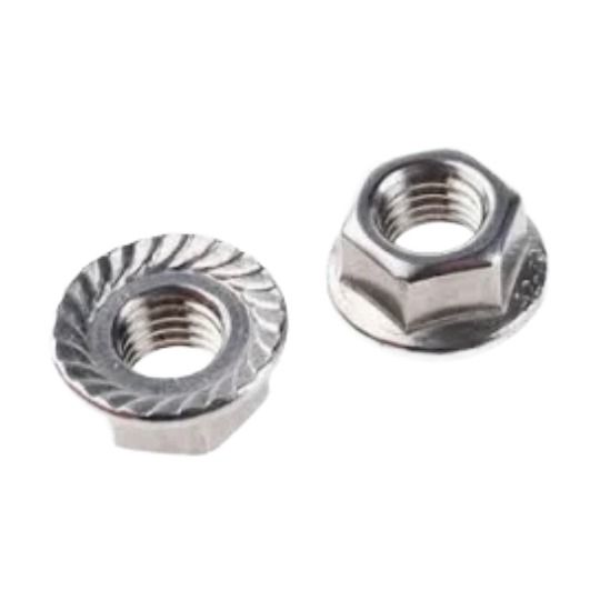 M10 flanged serrated nut