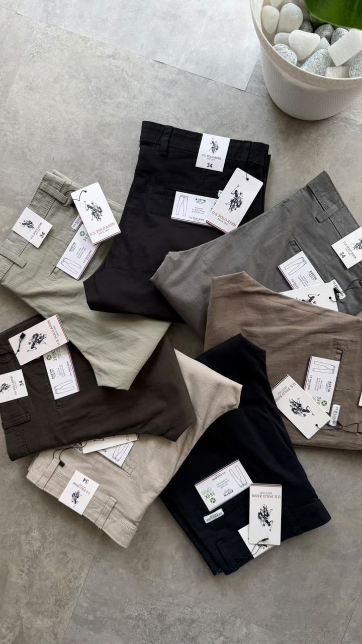 Us Polo Premium Quality Linen Stretchable Men's Chinos - 52 Pc