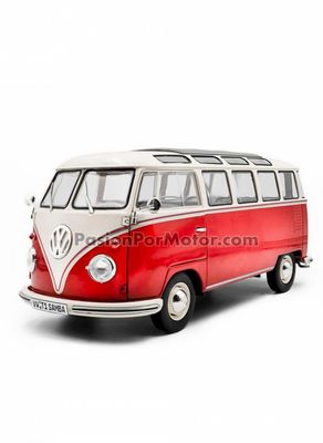 1:18 Volkswagen T1 Combi Samba 1962 Rojo y Blanco SOLIDO 04995 1:18 Volkswagen T1 Combi Samba 1962 Rojo y Blanco SOLIDO 04995