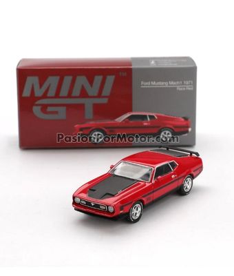 1:64 Ford Mustang Mach 1 1971 Race Red TRUE SCALE MINIATURES MODEL Mini GT 05038 1:64 Ford Mustang Mach 1 1971 Race Red TRUE SCALE MINIATURES MODEL Mini GT 05038