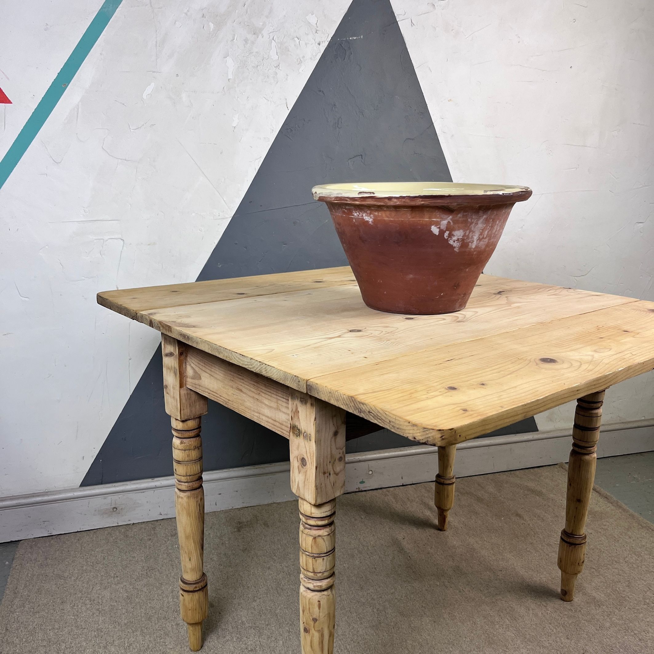 Victorian Farmhouse Folding Pine Dining Table