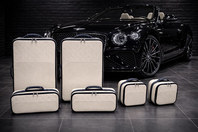 Roadsterbag suitcase set Bentley Continental GTC 2019-2023 (6-pcs) in Avorio leather