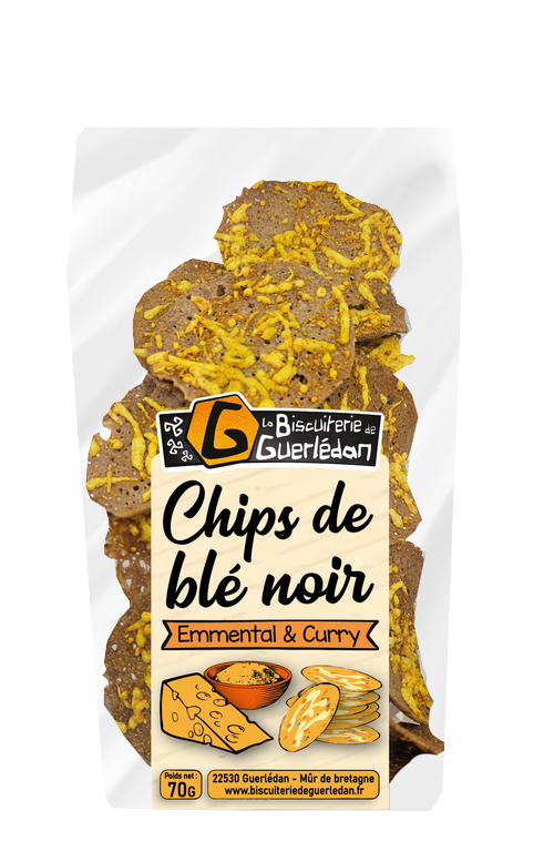 Chips de Blé Noir Emmental Curry 70g