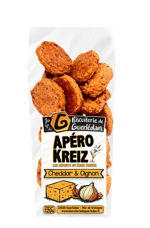 Biscuits Apéro Cheddar Oignons 120g